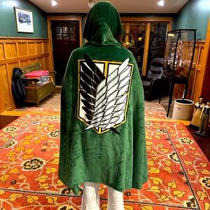 Attack on Titan Plush Blanket Hooded Cloak Anime